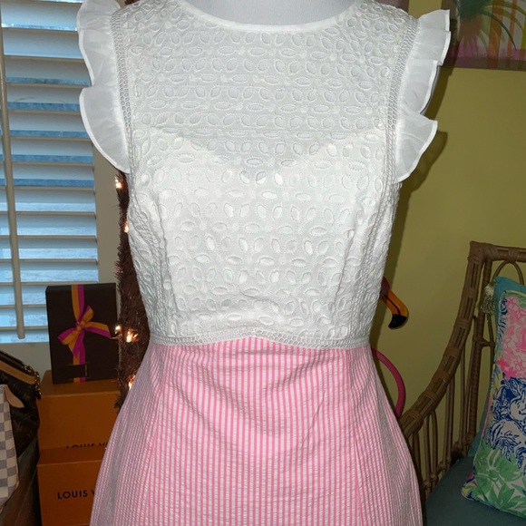 Lilly Pulitzer NWT Maya Shift Dress Pink Tropics Seersucker Size 00,0,2,12,16 - Picture 12 of 16